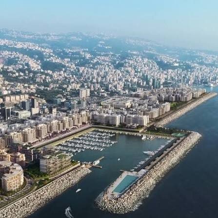 Highway and office buildings in North Metn